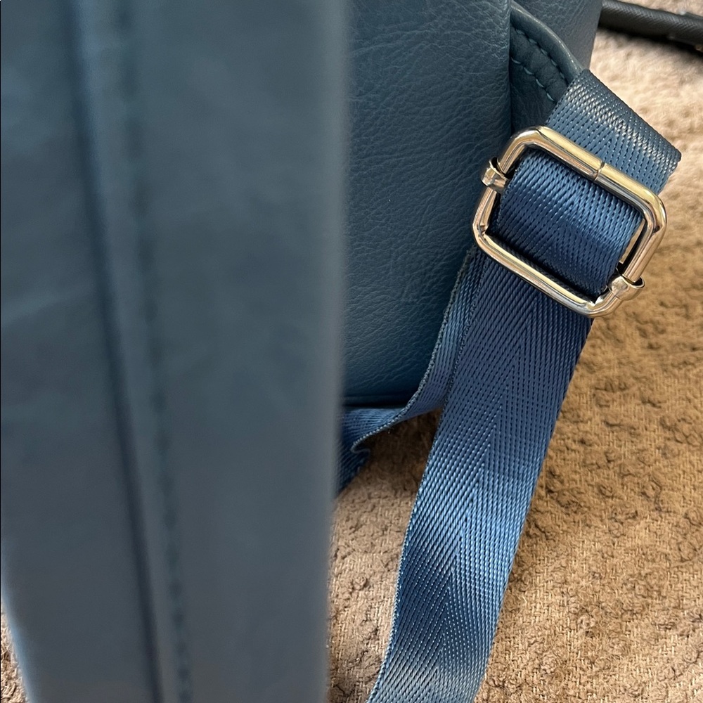 Loungefly Stitch Face Blue Mini Backpack with Teal & Pink Accents - Picture 5 of 10